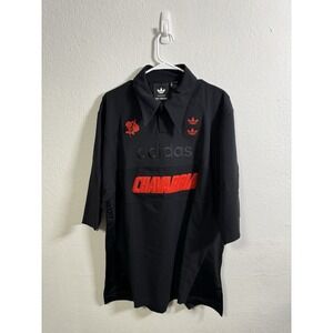 Adidas x Willy Chavarria Polo Shirt - Size Small - Black - NEW - JV8848 Rare